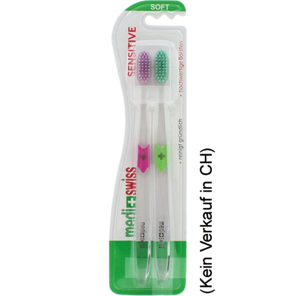 Medi+Swiss toothbrush Sensitive 2pcs on card