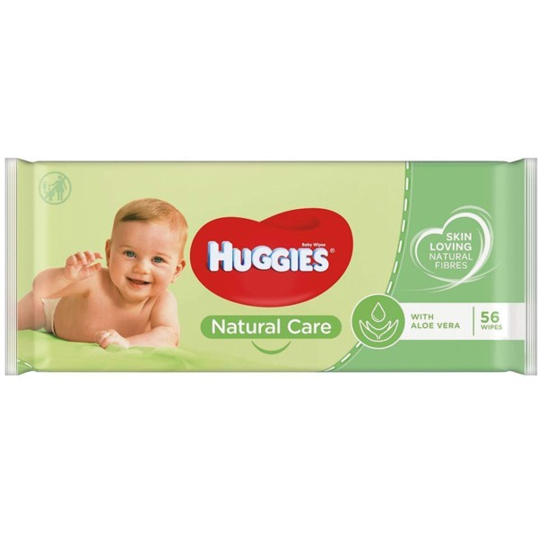 Huggies Natural Care Feuchte Babypflegetücher 56