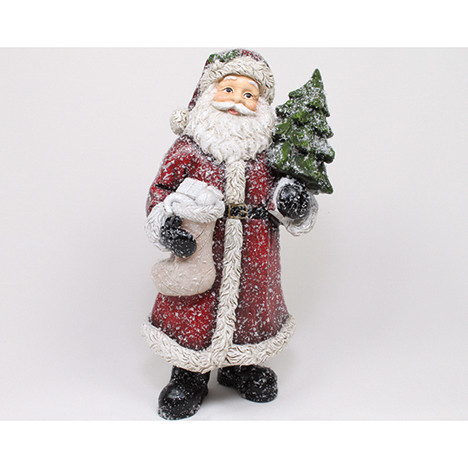 Polyresin Santa XXL 20x10x10cm, with tree