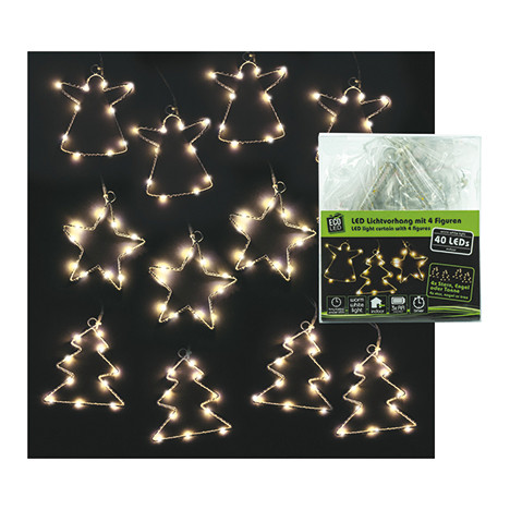 LED metal star curtain with timer and 40 LED
