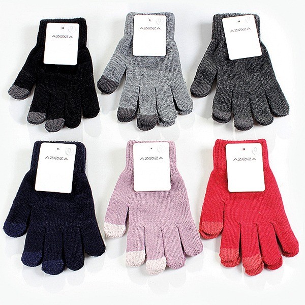 Winter Damen Handschuhe 6fach sortiert