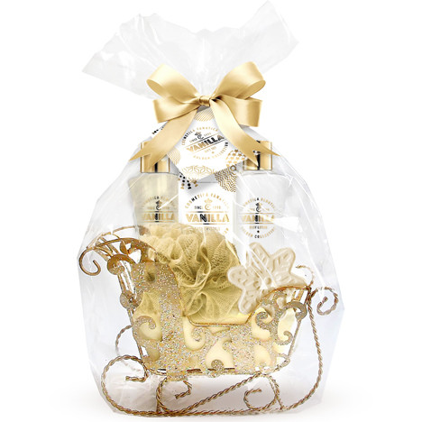 Gift Set Gold-Vanilla 6pcs in gold sleigh