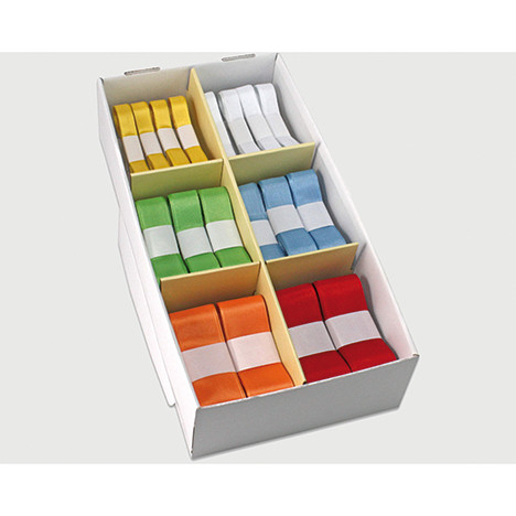 Gift ribbon 6 colours and 3 widths assorted
