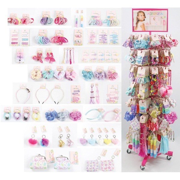 Hair/jewellery assortment children w. stand, 576