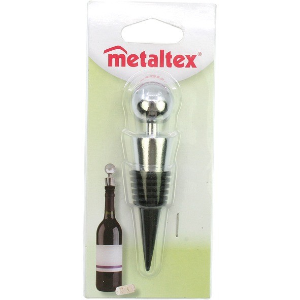 Wine bottle cap reusable, rubber/metall 10cm