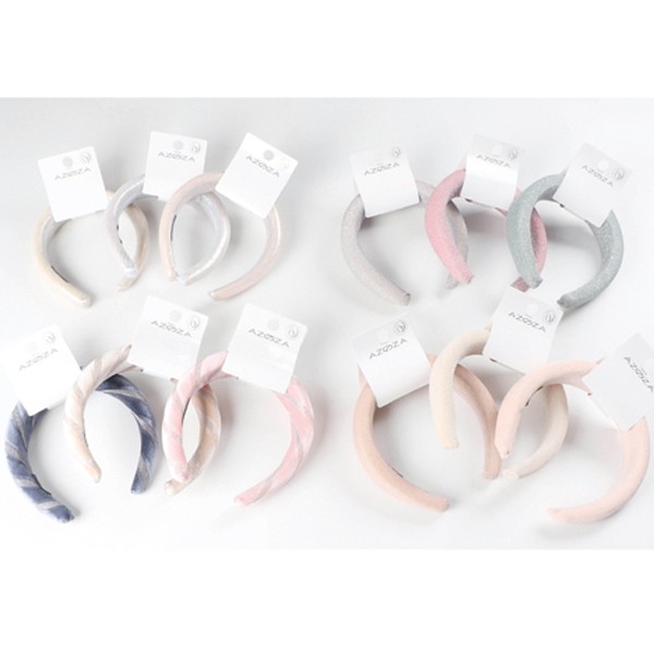 Hairbands 12fold assorted