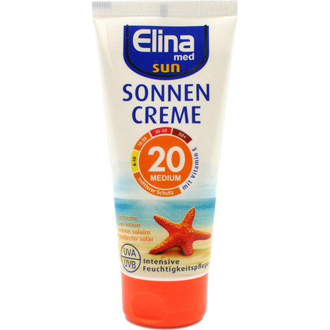 Sun cream Elina 100ml LSF 20 in tube