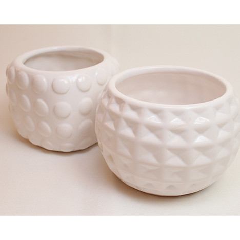 Plant pot 10x7cm, 2 assorted of Dolomite