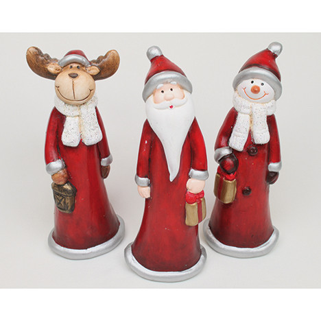 Santa, elk, snowman XL 16x6x5cm