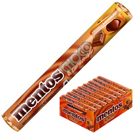 Food Mentos Chewing dragees 1pcs choclate&caramel