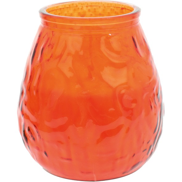 Kerze Windlichtglas XL orange 8,5x10cm 465g