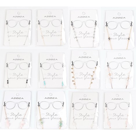Brillenkette 24fach sortiert Nickelfrei