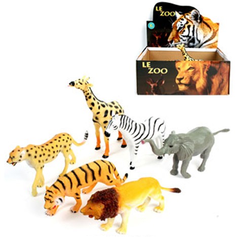 Zoo Animal figures 14/20cm 6fold ass. in display