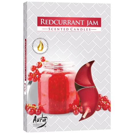 Tealight Scent 6s redcurrant jam in folded box