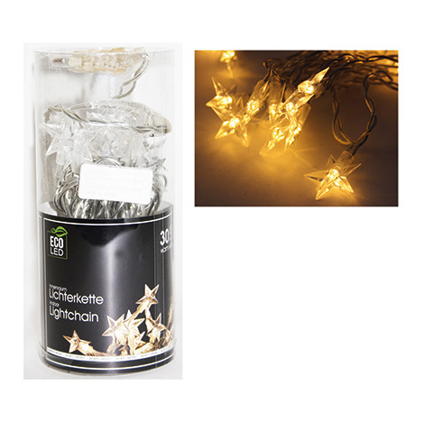 LED Lichterkette 30 Sterne warmweiß, für Innen