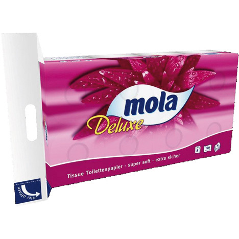 Mola Toilet Paper 4-ply 8x150 Sheets Deluxe