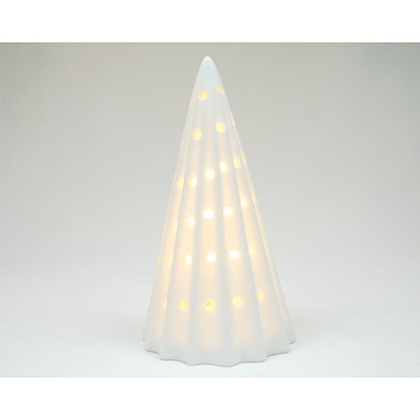 Porcelain LED tree 11,5x6cm white