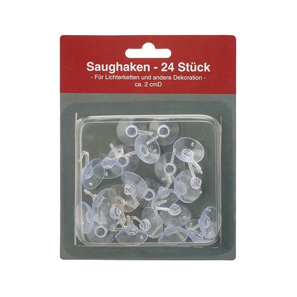 Saughaken 24er Set, 2cm Ø im Blister