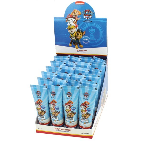 Paw Patrol toothpaste 50ml in a display