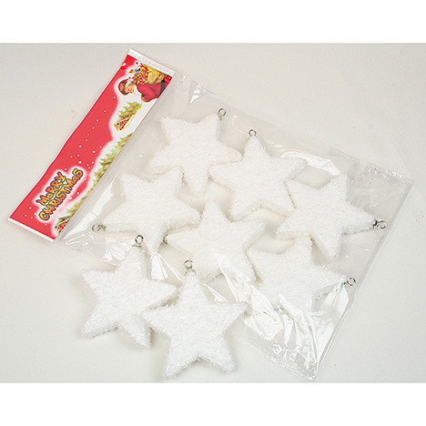 Snow star set of 6, size per star 7x1cm