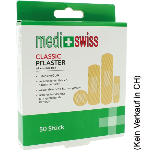 Bandage Medi+ Swiss Strips transparent 50pcs