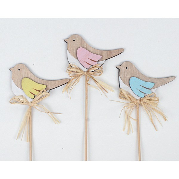 Flower pin 'bird' made of wood 35x8cm