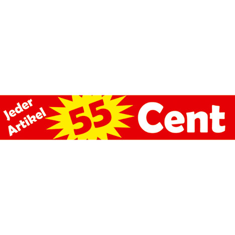 Aufkleber 55 Cent 29x5,5cm