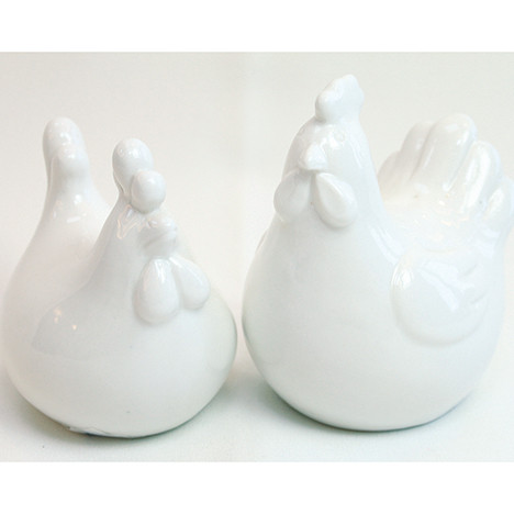 Chicken or cock white from Dolomeit 10x8x7cm