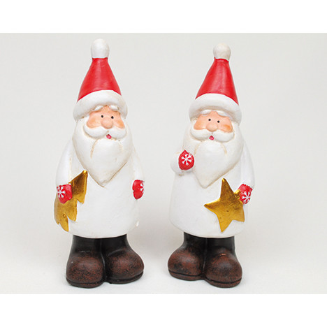 Ceramic Santa golden star o tree 12,5x5x4,5cm