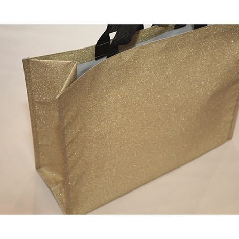 Shopper-Tasche XL 44x33x14,5cm aus PP, gold