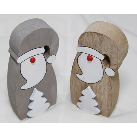 XL Santa 10x4,5x2,3cm with attached fir tree