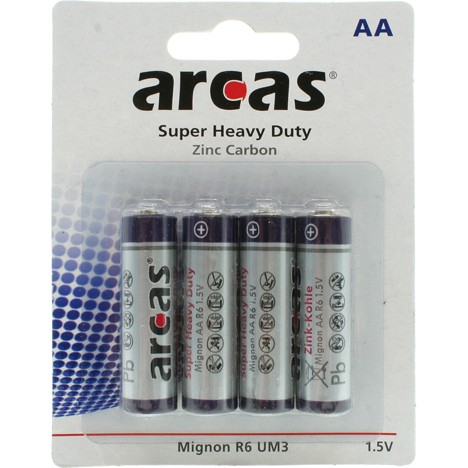 Batterie Arcas Mignon 4er Pack 1,5Volt auf Karte