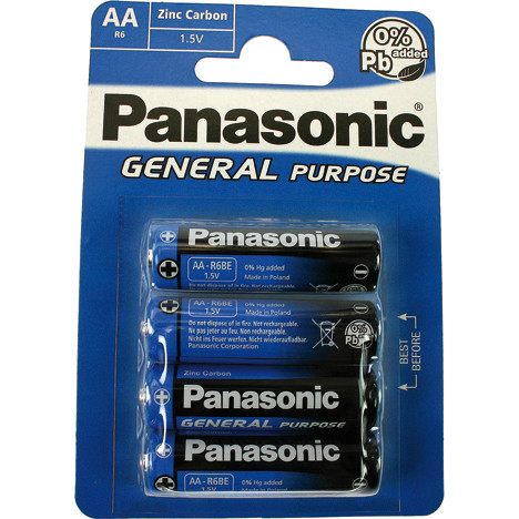 Batterie PANASONIC R6 Mignon AA 4er Pack a.Karte