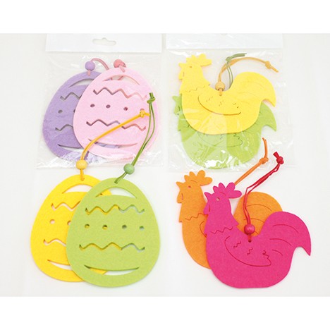 Felt Hanger XL Chicken and Egg Set of 2