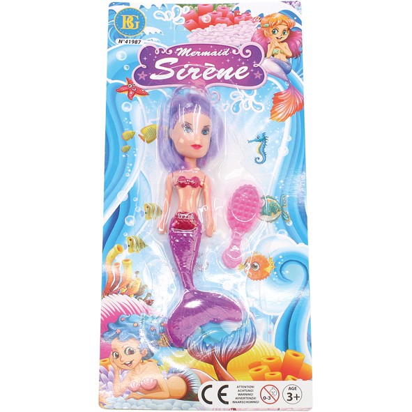 Doll mermaid 14cm with accessories