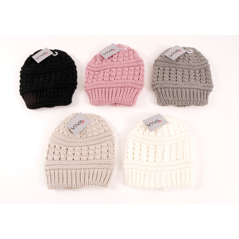 Winter Strickmütze Zopfmuster 5 Farben sortiert
