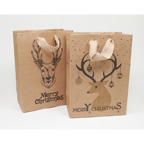 Gift bag nature 'Deer' 16x11,5x6cm