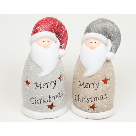 LED Santa 14x6,5cm 2-fach sortiert