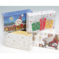 Geschenkbox 'Glitterdruck' 16x10x4cm 4-fach sort Geschenkbox 'Glitterdruck' 16x10x4cm 4-fach sort