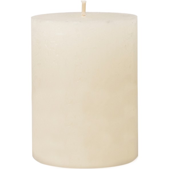 Kerze Rustic Safe Candle 80x60mm Wollweiß