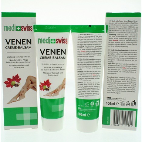 Medi+Swiss vein balm 100ml in folding box