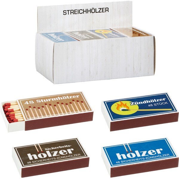 Matches Retro, 48pcs, 4 assorted in display