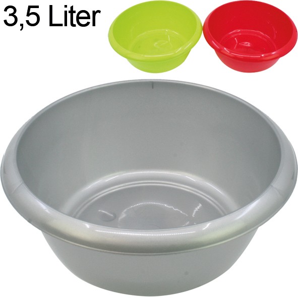 Bowl around 3.5 liters, 3 trendy colors assorted