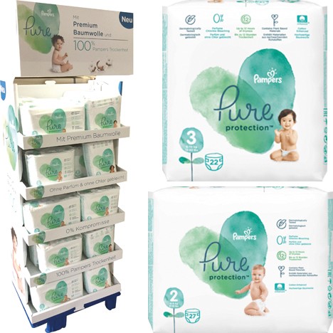 Pampers Pure Protection Tragepack 30er Mixdisplay