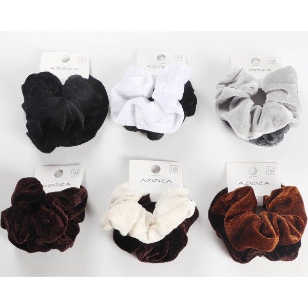 Haargummis Scrunchies 2er large 12f. sortiert