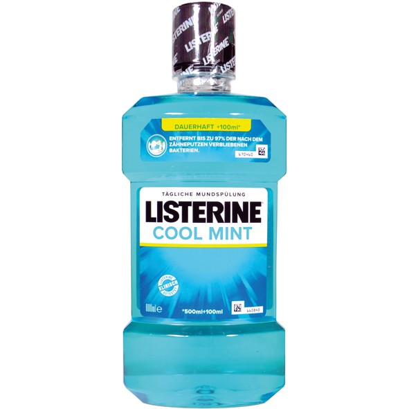 Listerine Mouthwash 600ml cool mint