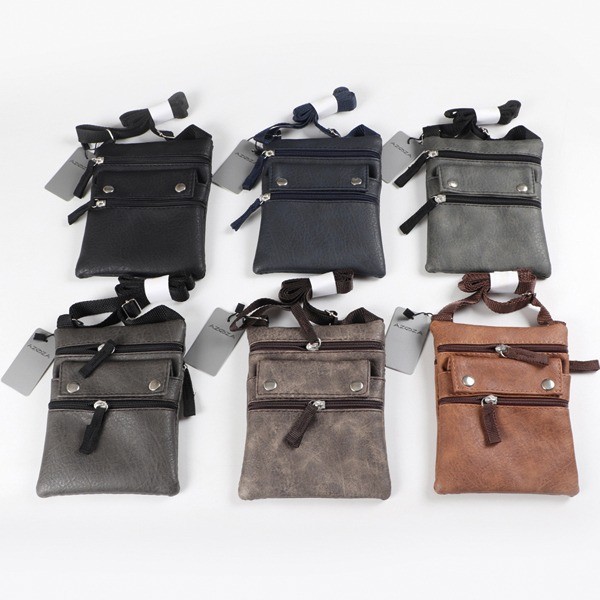 Sling Bag Leather Look 6fold ass. with sling