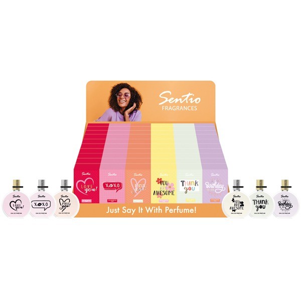 Perfume SENTIO 15ml Quotes, 60pcs. 6 assorted