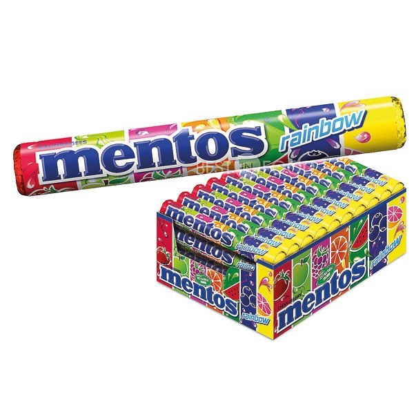 Food Mentos Chewing dragees 1pcs Rainbow