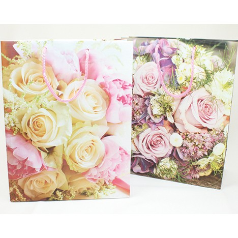 Gift bag 'Roses' medium 23x18x8cm